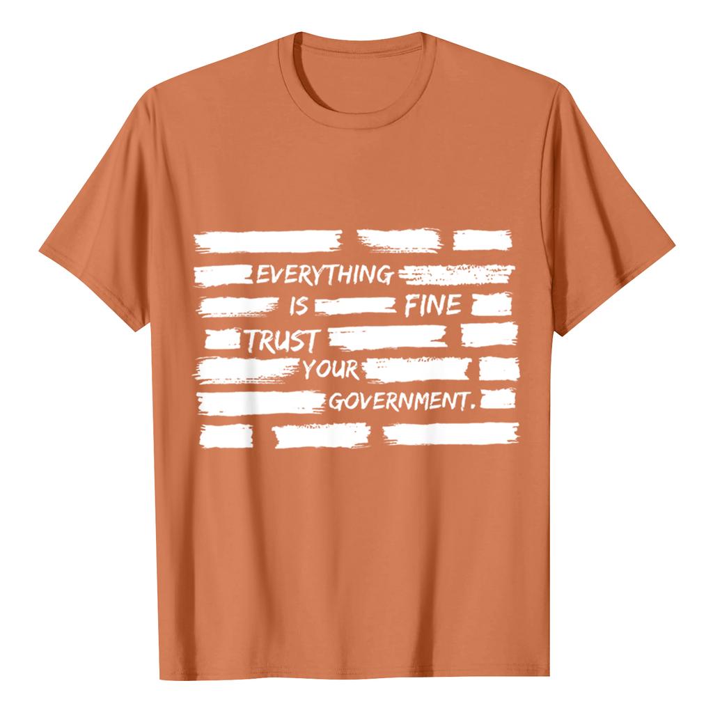 USA Anniversary Men's Casual Letter Print Short-Sleeve T-Shirt