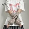Dunkle Gothic Mode Handschuhe Sternenstrick Armstulpen Fingerlos für Damen Mädchen Lolita Alltag Ärmel Stil Gestreift Häkeln Cosplay Kostüm