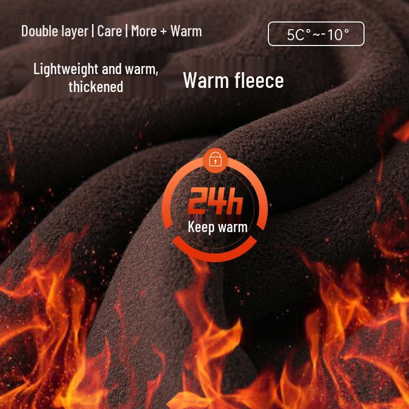 Women's High-Waisted Plaid Acetate Wool Pants - Plus Velvet, Thickened for Warmth, Autumn/Winter Style, Ideal for Middle-Aged Moms