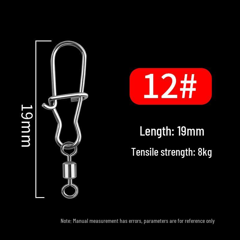 Strong Pull Carabiner Snap Swivel Quick-Open 8-Shape Fishing Ring Connector