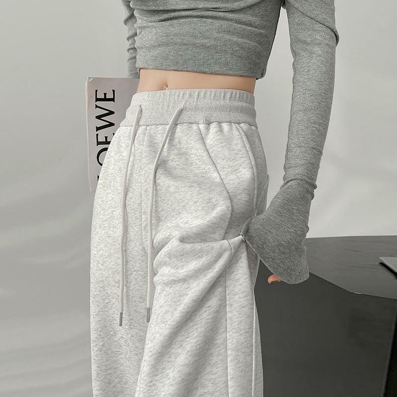 Einfarbige, hoch taillierte Sport-Jogginghose für Damen im Frühling und Herbst, vielseitige Freizeithose