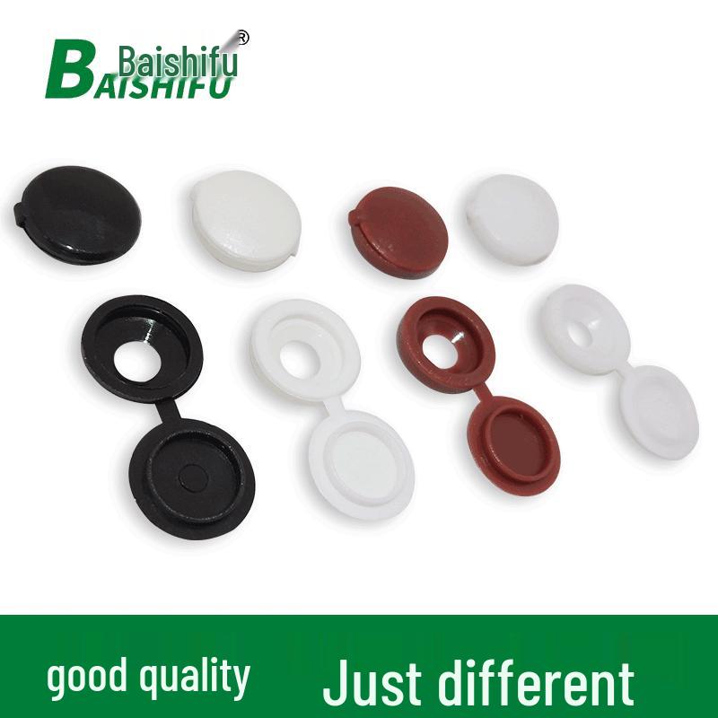 Decorative Plastic Screw Caps for Furniture and Wardrobes - Three-in-One Design