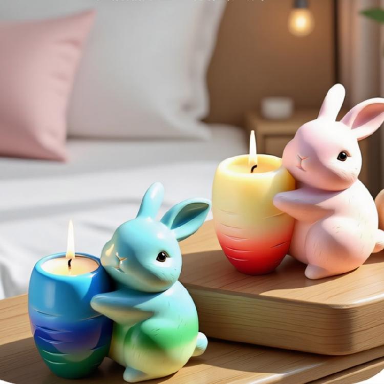 Reusable Silicone Carrot Planter Mold With Rabbit Theme DIY Resin Casting Craft Tool Decorative Tray Making Supplies