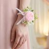 Simulated Rose Wrist Corsage Artificial Rose Wedding Boutonniere for Groom Bridesmaid Wedding Bridal Showers Proms