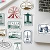 50 Postmark Graffiti Stickers: Cartoon Decor for Laptops, Suitcases, Phones, and Cups