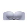 Front-Buckle Strapless Push-Up Bra for Small Breasts with Anti-Slip Pasties and Invisible Support
