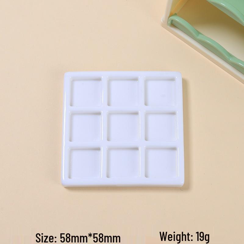 Large Multicolor Nine-Grid Plate for DIY Jewelry, Food Play & Small Accessories – Includes Cream Glue & Resin