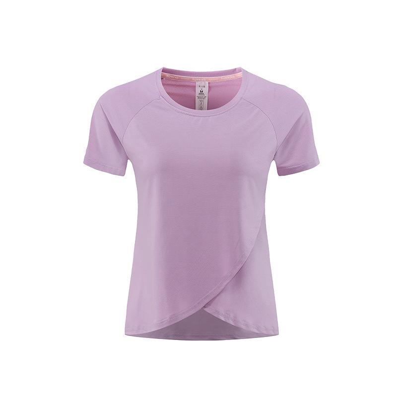 

Женская быстросохнущая высокоэластичная однотонная облегающая фитнес-футболка для бега и йоги Large