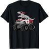 Funny T-rex Monster Truck Flag Canada Day 1st July Girls T-Shirt