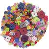 Wepetyo 660 Pcs Resin Buttons Assorted Sizes 2 and 4 Holes Round Craft Buttons for Adult Sewing,Kids Manual Button Painting,DIY Crafts(Rainbow)