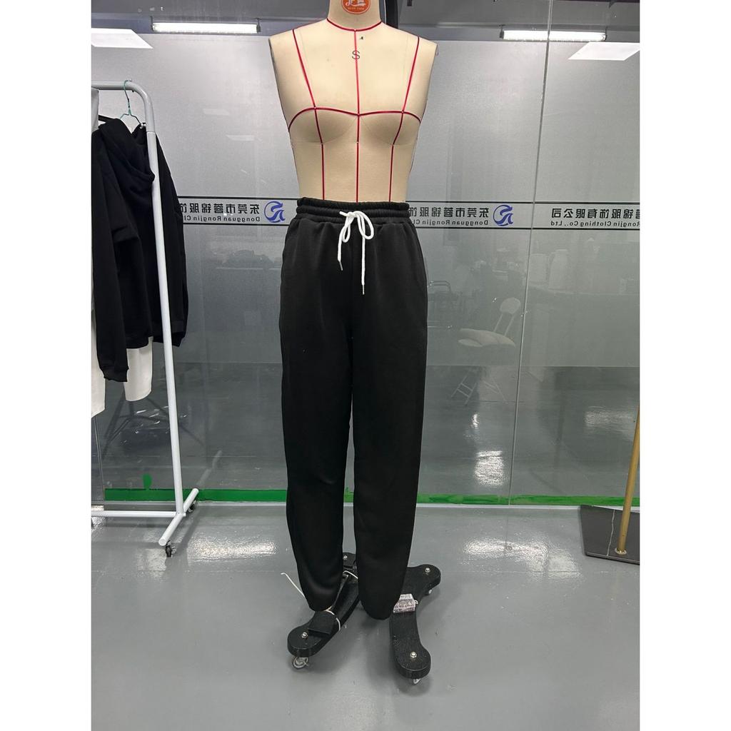 Women's solid color high-waisted sports and casual sweatshirt pants