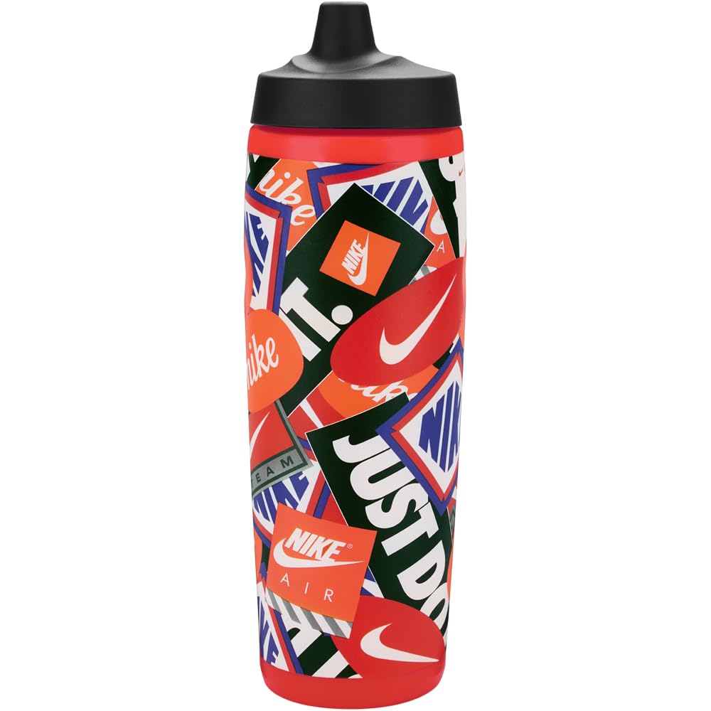 

NIKE Refuel Bottle 24oz Graphic Light OG Crimson/Black/Safety HY6030-625