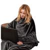 Oversized Warm Winter Blanket with Sleeves Adjustable Attaches Super Long Flannel Giant Wearable Elegant Blanket for Adult Women