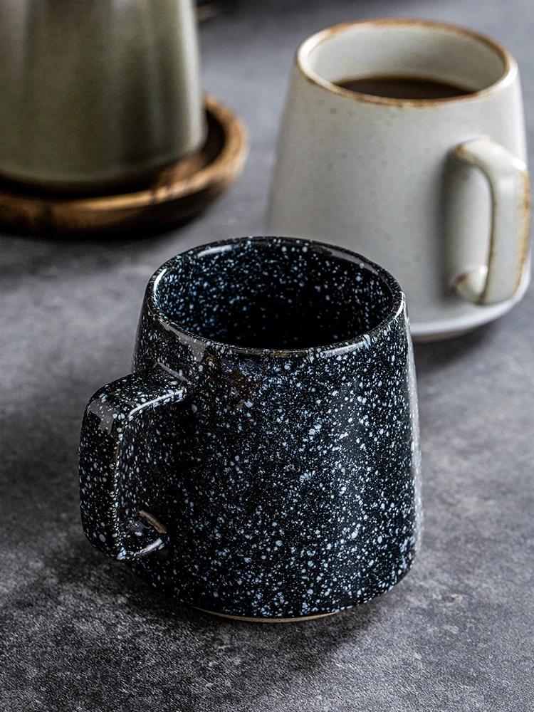 Japanese creative retro ceramic cup office tea cup water cup household mug large capacity coffee