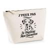 Toiletry Bag - PLANETEE - I Can't Minimalist - Beige - 100% Cotton - 3 L - Metal Zip