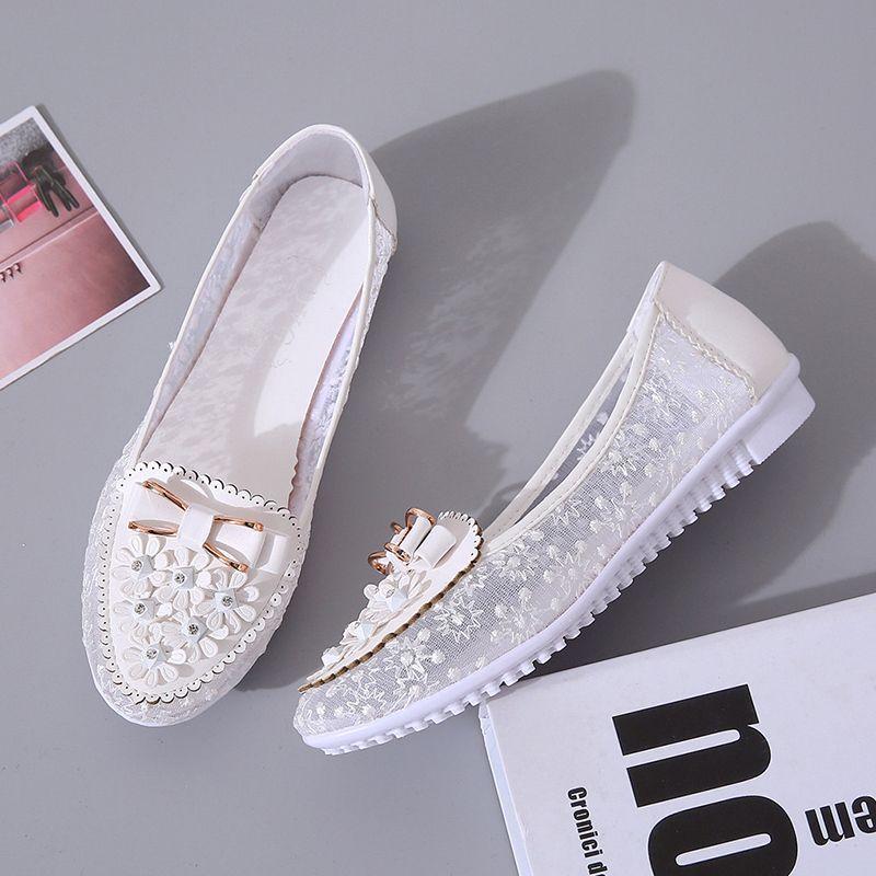 Woman Footwear Diamond Summer Slip on Flat Shoes for Women with Bow Casual Y2k Fashion Offer Designer Luxury Trends 2025 Sale 39