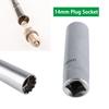 65mm Magnetic Spark Plug Socket Wrench 3/8 14MM Spark Plug Removal Tool Chrome