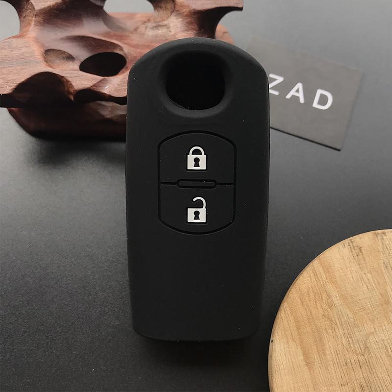 ZAD Silicone rubber car key fob cover case for Mazda 2 3 M3 M5 M6 M8   Atenza 2016 CX5 CX9 MX5 Atenza 2016 2button car-styling
