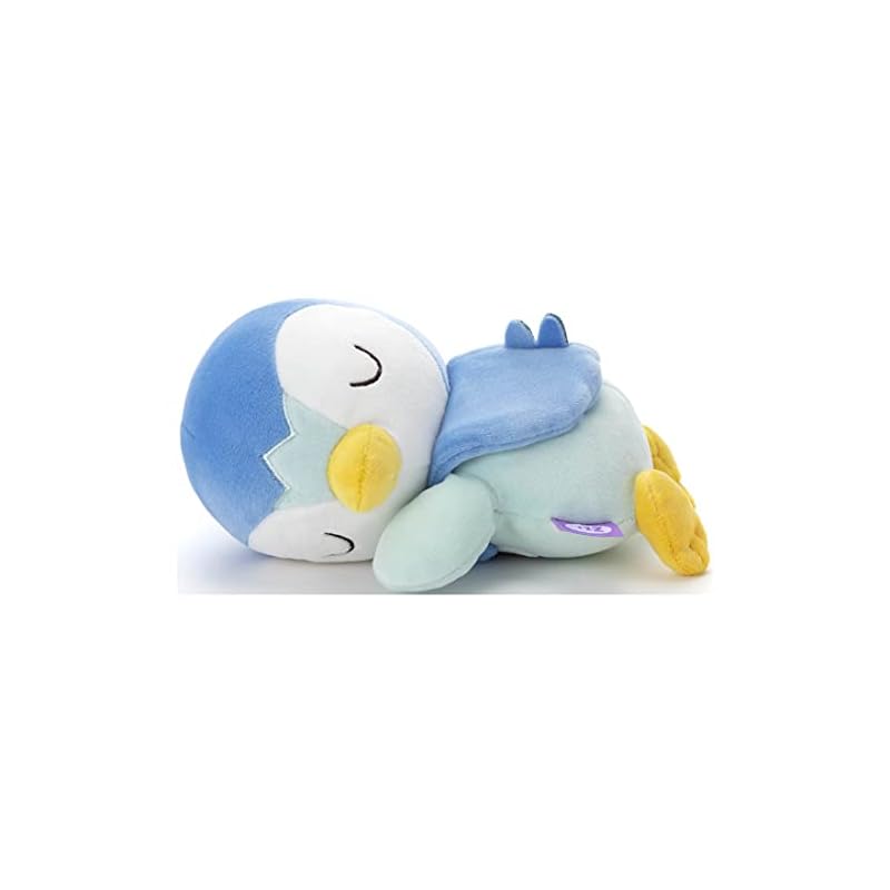 Takara Tomy Arts Pokemon Sleeping Friend Plush Toy S Piplup, Approx. 20cm Wide