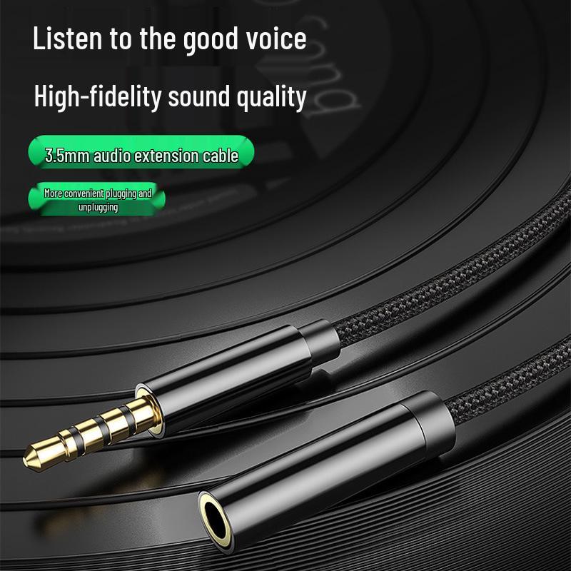 3.5mm Male to Female Audio Extension Cable for Headphones, Speakers, Microphones, Computers, and Mobile Phones