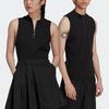 Adidas Solid Color Half-Zip Stand Collar Athletic Tank Top Unisex Tops Black HN3671