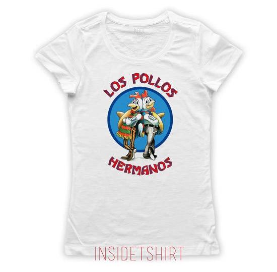 ЖЕНСКАЯ ФУТБОЛКА LOS POLLOS HERMANOS из Breaking Bad, футболка для девушки, фаст-фуд M