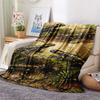 1PC Art Print Decor Print FlAannel Blanket, High quality Comfortable for All Seasons, Home Decor, Warmth and Comfort