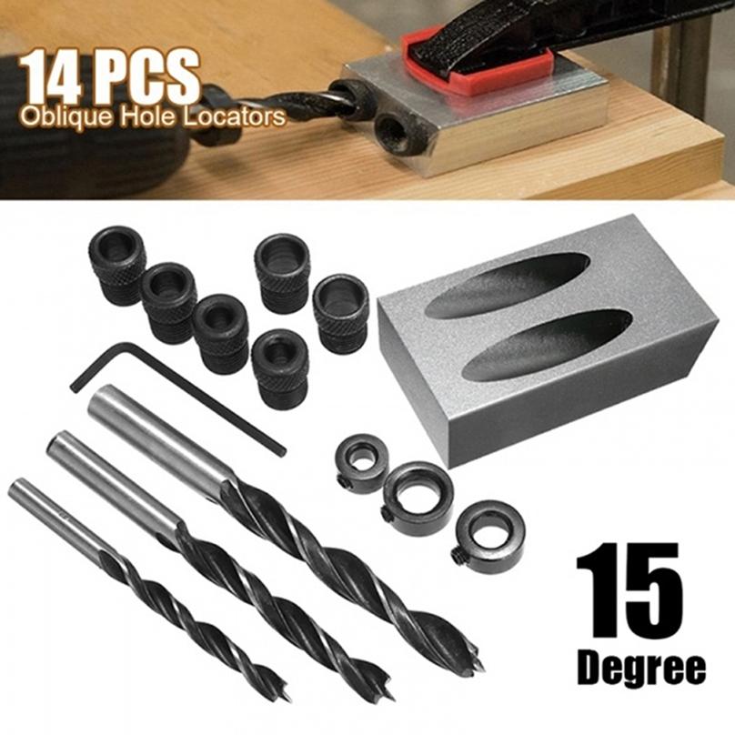 Creative Practical Aluminum Alloy Drill Bit Oblique Hole Locator DIY Durable Drill Guide Set