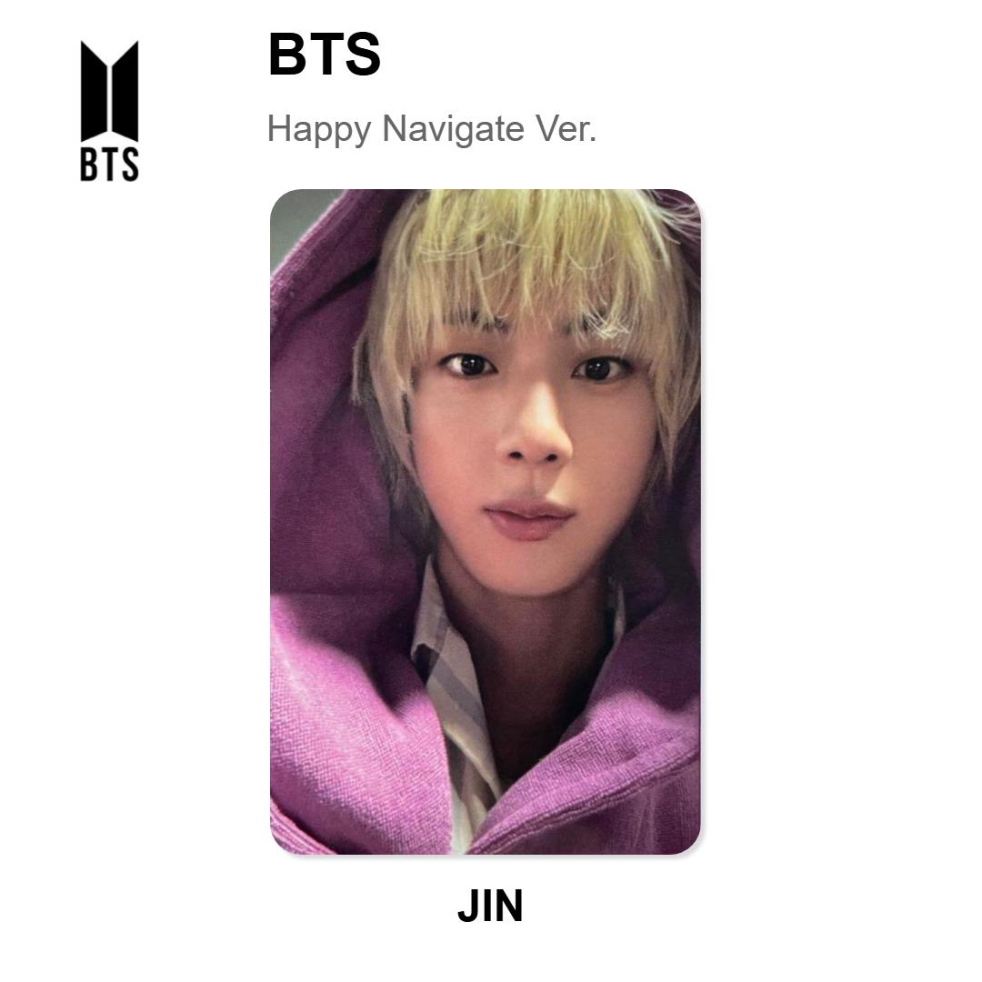BTS Happy Navigate Ver. Official Photocard Jin