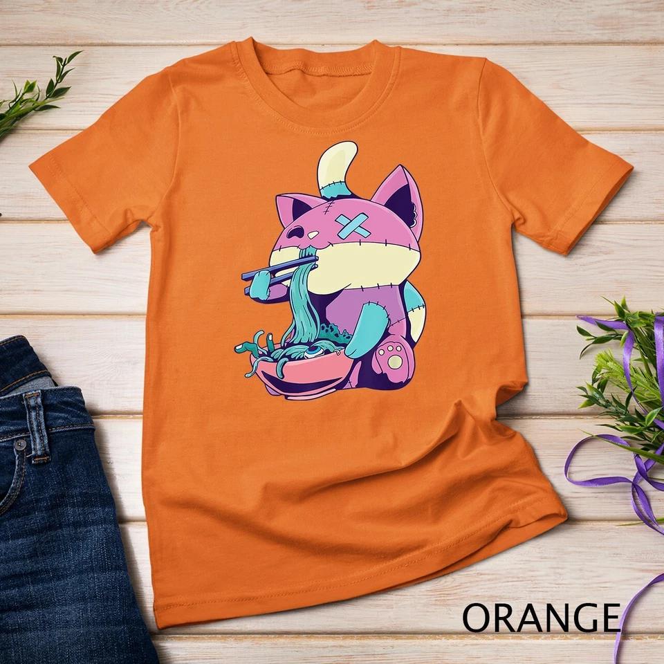 Pastel Goth Ramen Cat Anime Kawaii T-Shirt Unisex T-shirt 4 M