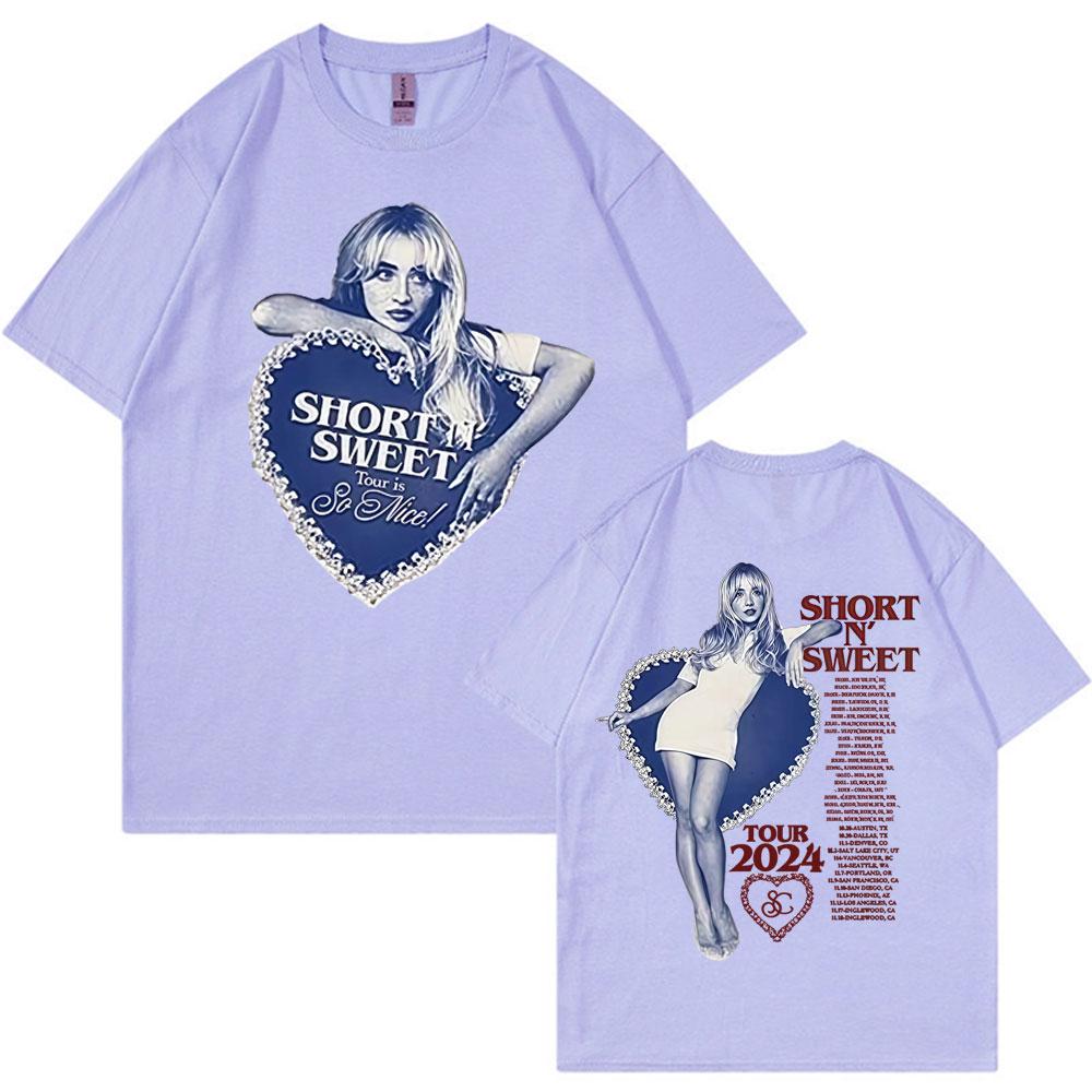 Sabrina Carpenter Short N' Sweet Tour 2024 Graphic T Shirt Men's Women's Clothing Fashion Aesthetics Harajuku Streetwear T-shirt