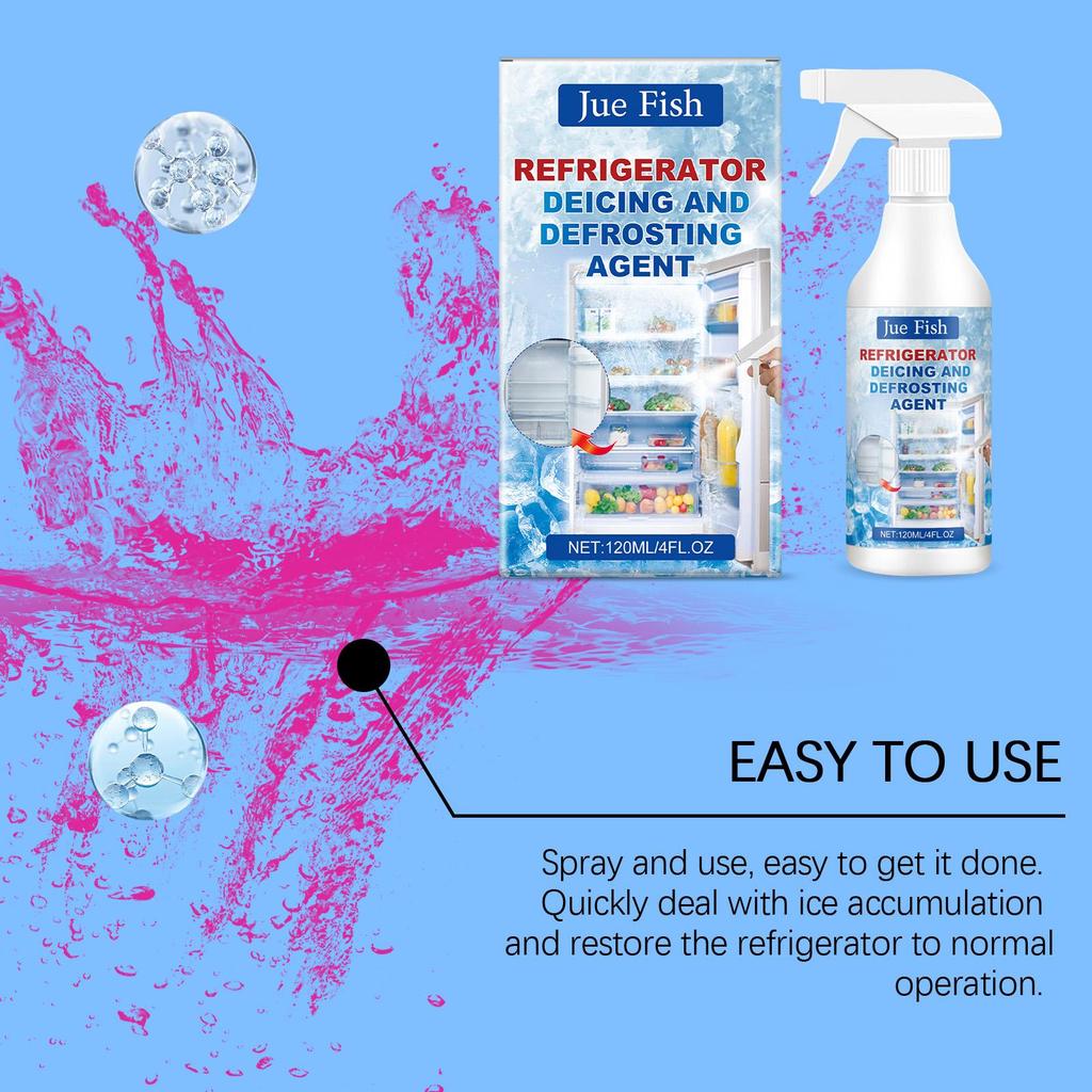 120ml Rozmrazovací prostředek do lednice Rychle rozpouští námrazu Snižuje frekvenci zamrzání Snižuje spotřebu energie