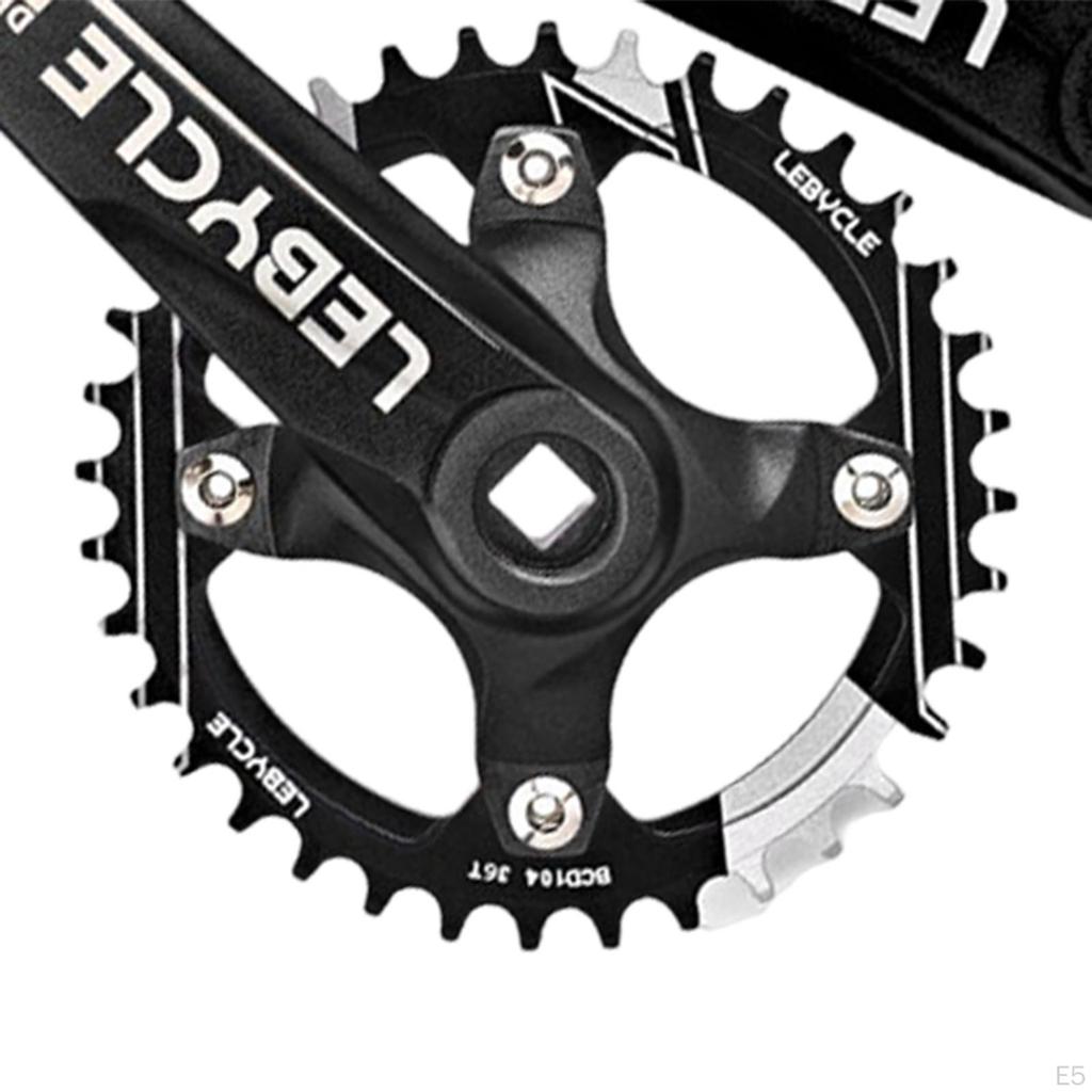 Crankset Lightweight Aluminum Alloy Square Taper Single Speed Narrow Wide Chainring 170mm