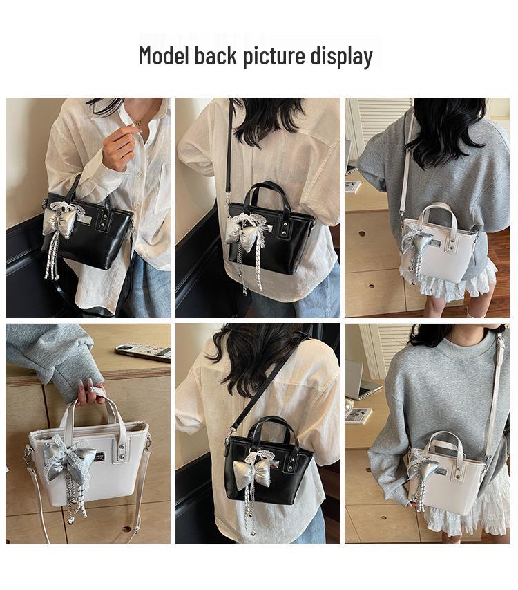2025 Fashion Bowknot Basket Handbag - High-End Textured Crossbody Bag