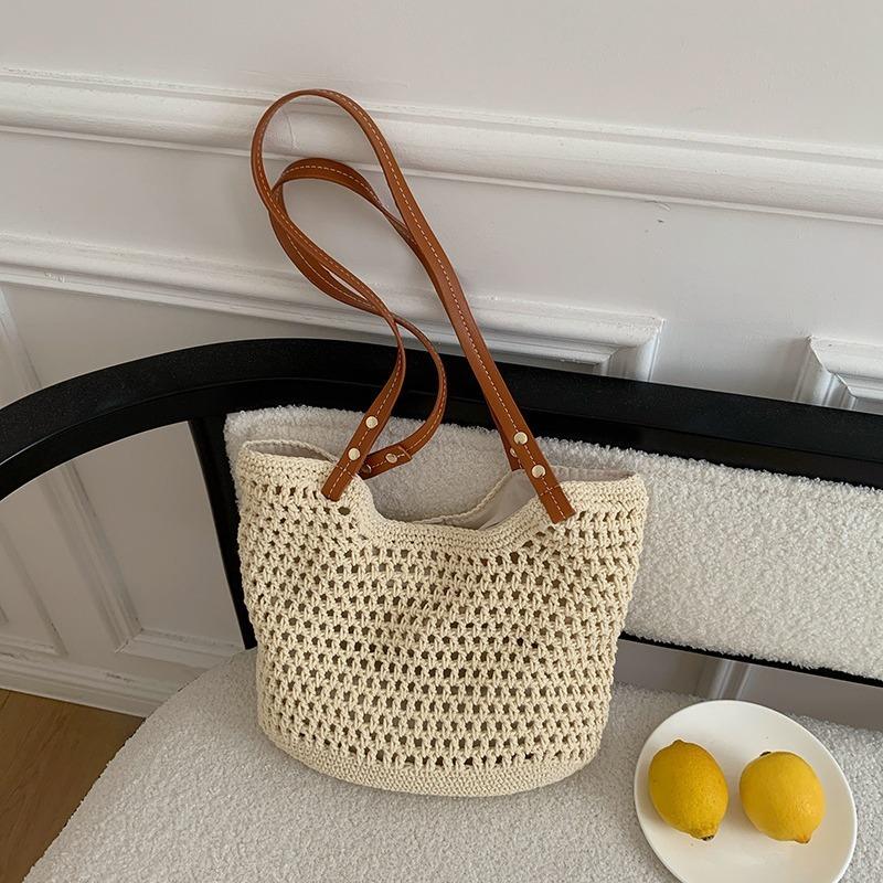 Bag Women's Summer New Versatile Shoulder Seaside Vacation Beach Bag Woven Straw Commuter Tote Bag Tide
