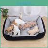 Luxurious Large Pet Dog Cat Bed With Soft Plush Cushion And Warm Kennel Mat Blanket