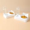 2 in 1 Dog Feeder  Cats Food Water Bowl Double Bowl Anti-Leak