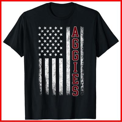 Retro Vintage Aggies Black Cotton T-Shirt Unisex T-Shirt