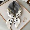 70*70cm Fashion Handkerchief Dot Print Silk Satin Neck Scarf For Women Small Shawls Hair Scarfs Female Bag Scarves For Ladies