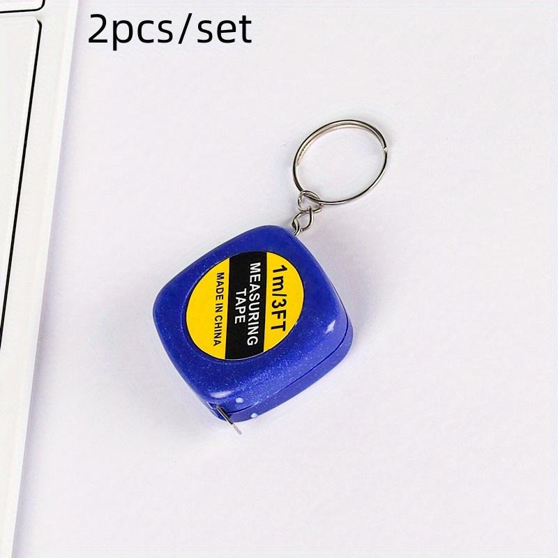 2 Pcs Retractable Soft Ruler Tape Measure with Keychain BodyMeasuring Tape Mini Portable Sewing Tailor Cloth Ruler Measuring