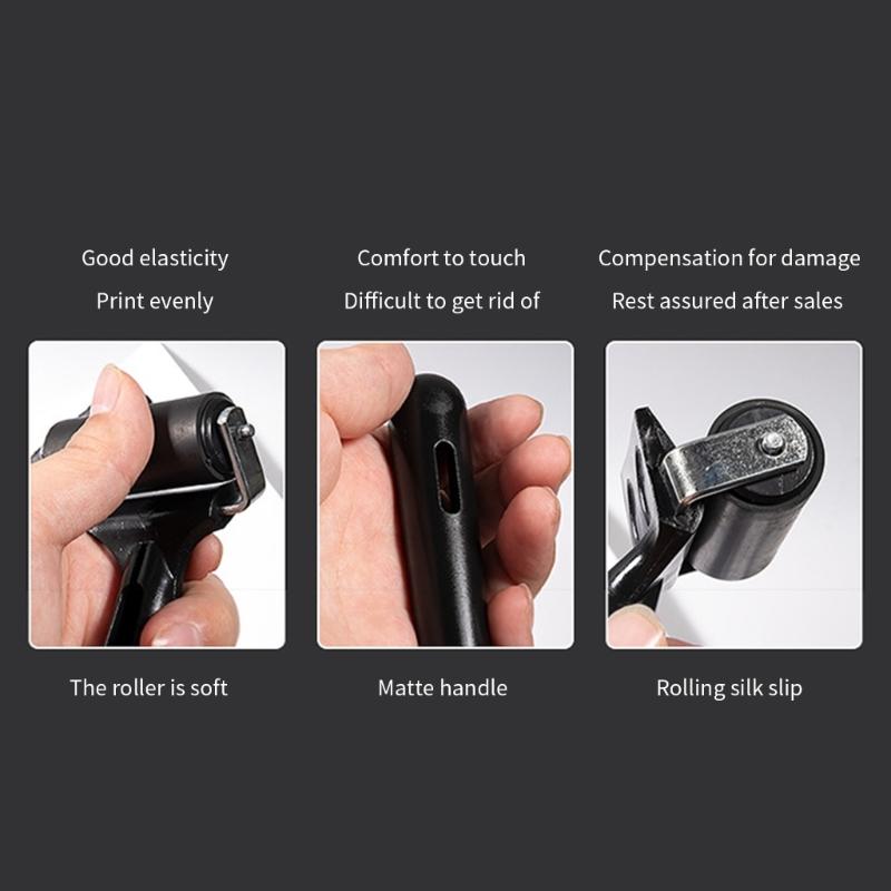 Multipurpose Art Roller Steel Frame Rubber Drawing Roller Tool for Artist Beginner Drawing Printing Creative Project