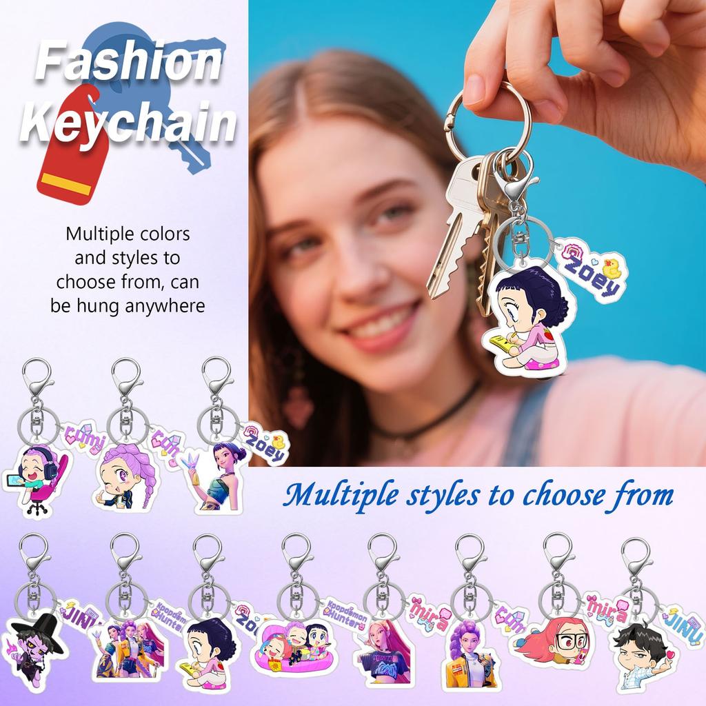 Acrylic Keychain Pendant Student School Bag Cute Decoration Small Gift