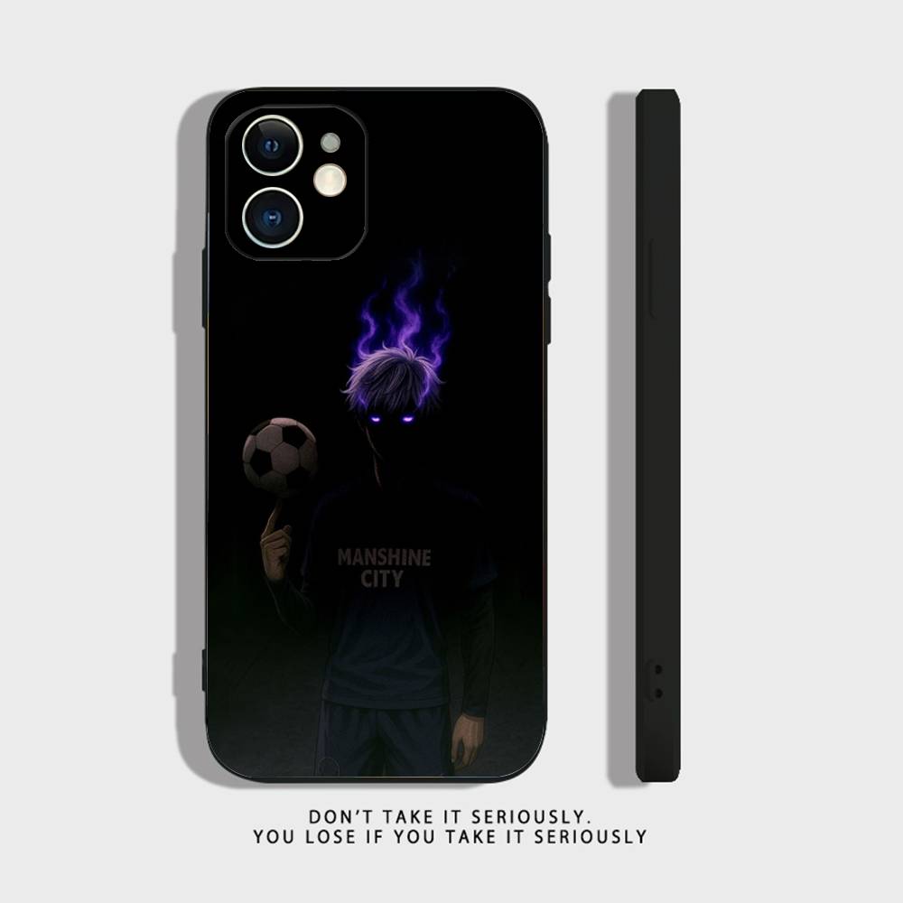 A-Anime Blue Lock Phone Case For iPhone 17,16,15,14,13,12,11,XR,Pro,XS,Max,XR,Plus,Mini Soft Silicone Black Shockproof