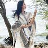Yunnan Lijiang travel outside with knitted shawl retro cape cape fringed scarf holiday wear