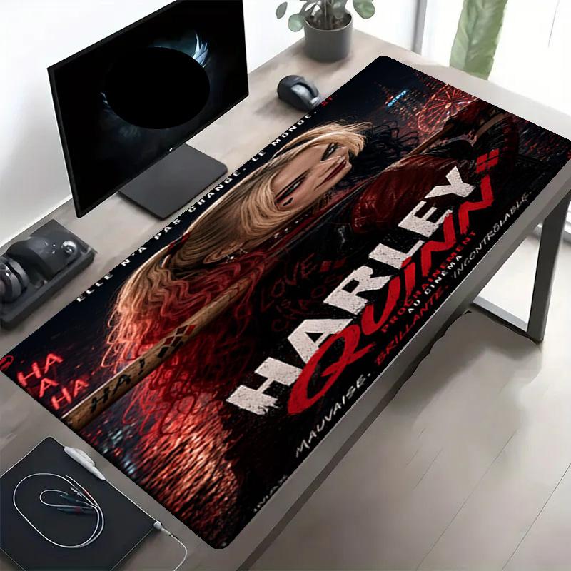 Superhero Print Mouse Pad, Anti‑Slip Desktop keyboard Mat, for PC Laptop Gaming Working Daily Use, Cool Festival Surprise Gift