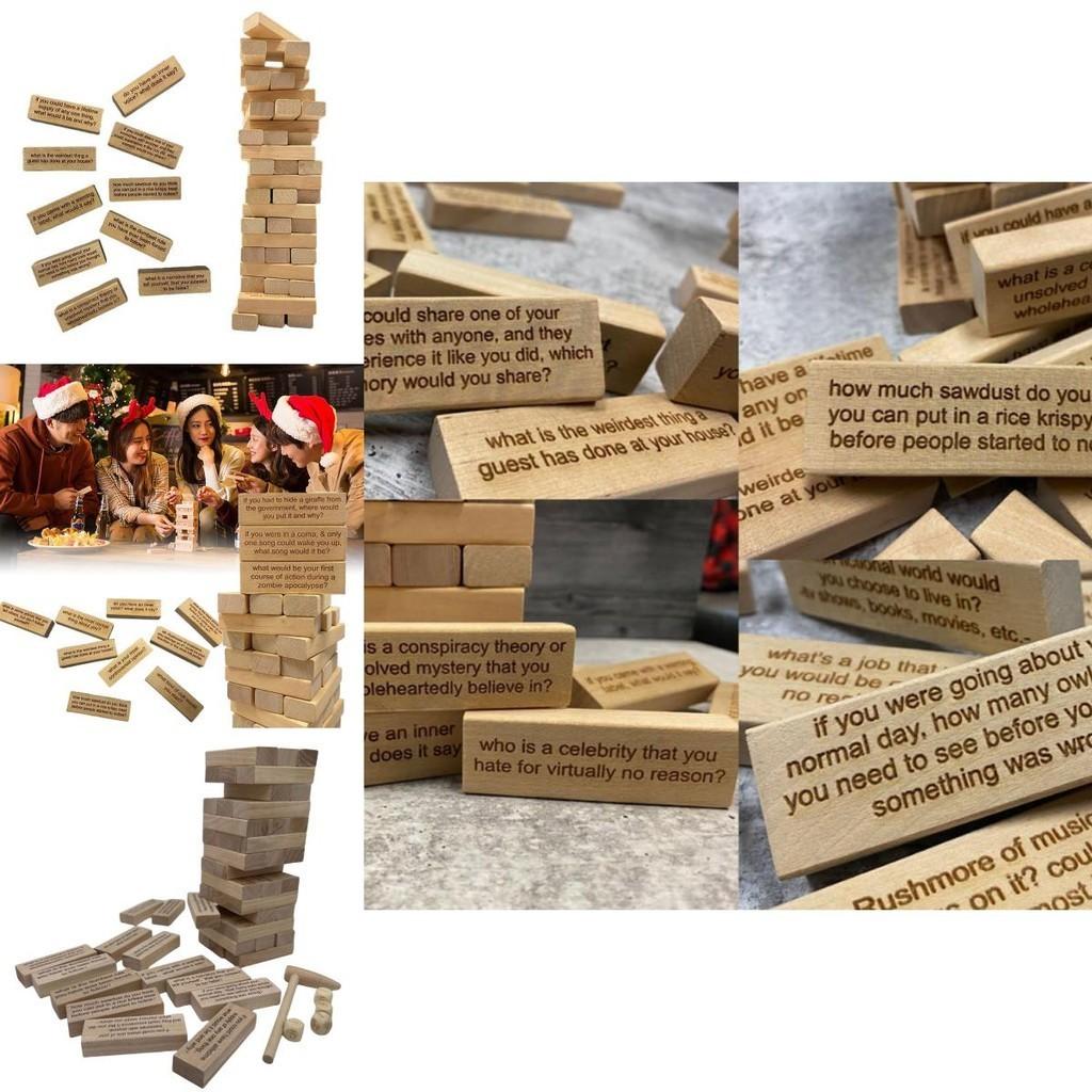 Icebreaker Erwachsenes Holzstapelspiel Spaß und lehrreiche Puzzleblöcke für Paare