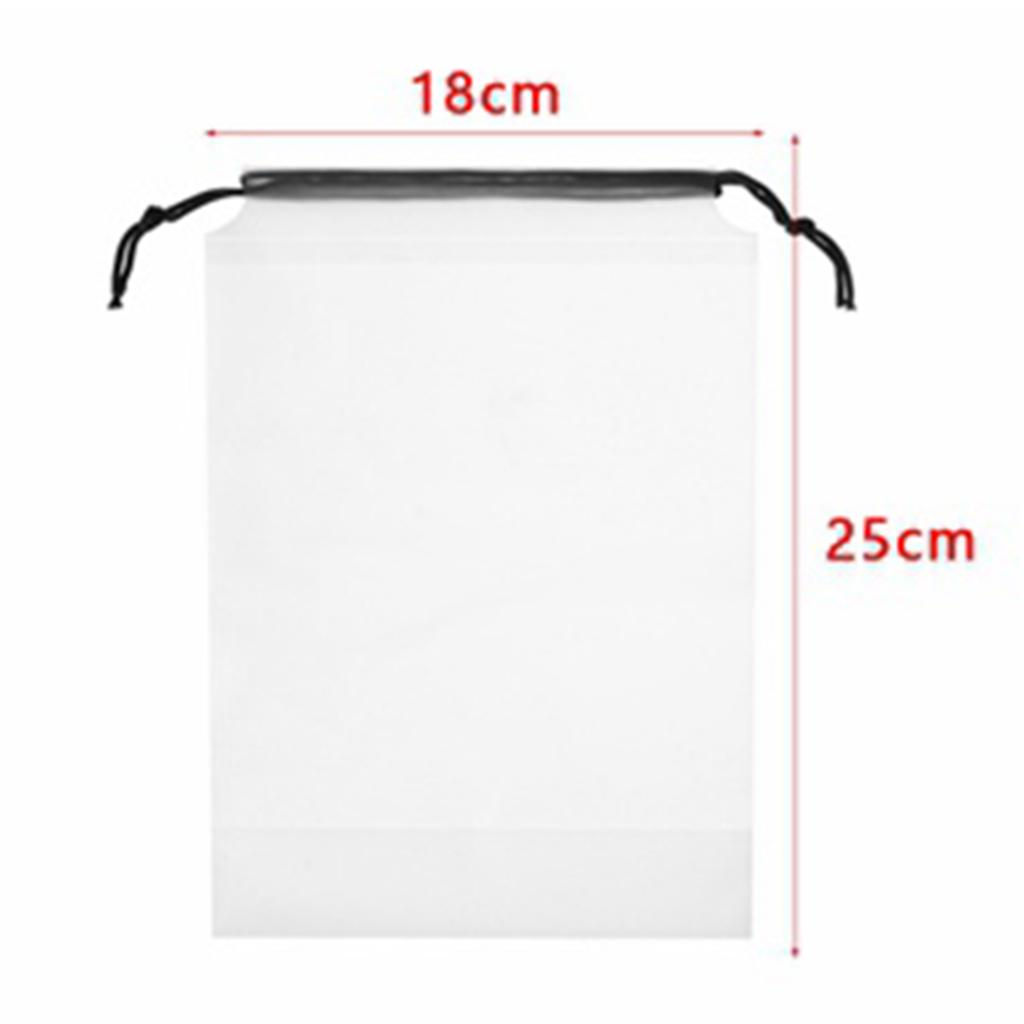 1Pc Transparent Pocket Drawstring Storage Bag for Travel Shoe Towel Organizer Bag Matte Dustproof Waterproof Grocery Storage Bag