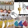 1-20PCS Strong Neodymium Magnetic Hooks Keychain Hooks 360°Rotating Carabiner Magnetic Ring Home Kitchen Bathroom Hanger