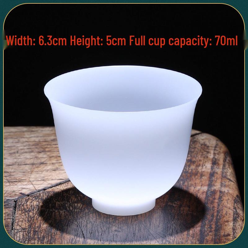 Ice Texture Porcelain Tea Cup Sale: Buy One, Get One Free - Thin-Walled Pure White Jade Style