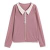 Doll Neck Long Sleeve Women's T-shirt Women's New Large Size Middle-aged Mother's Base Shirt Top